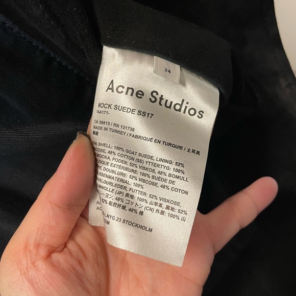 ACNE SUEDE MOCK LEATHER JACKET - Picture 8 of 8